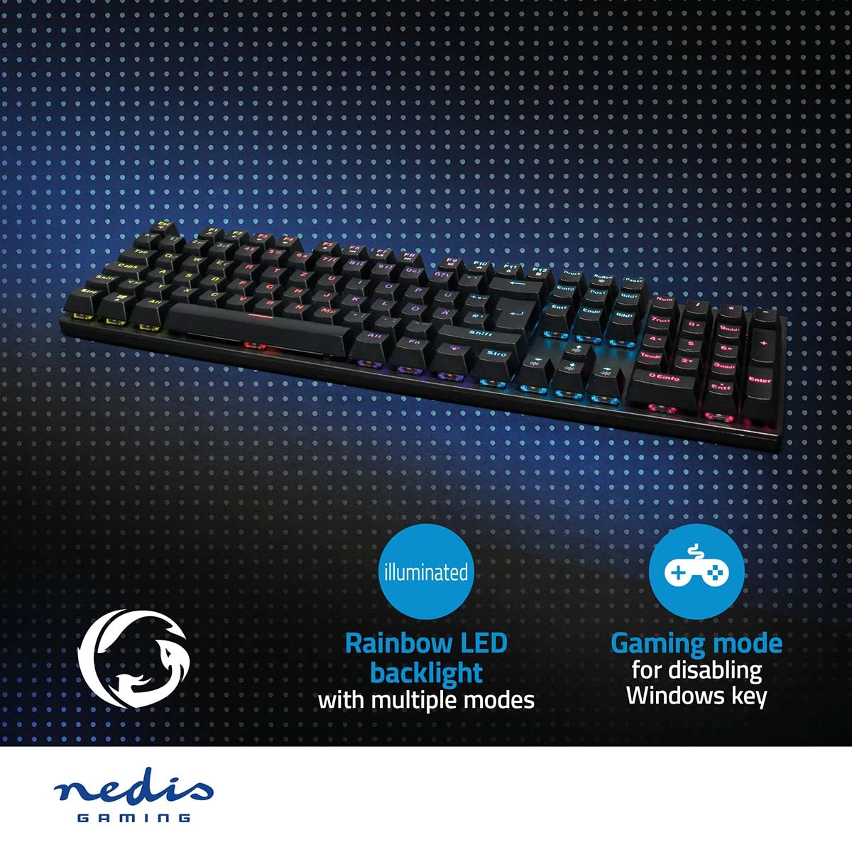 Nedis Wired Gaming Keyboard Nedis Wired Gaming Keyboard