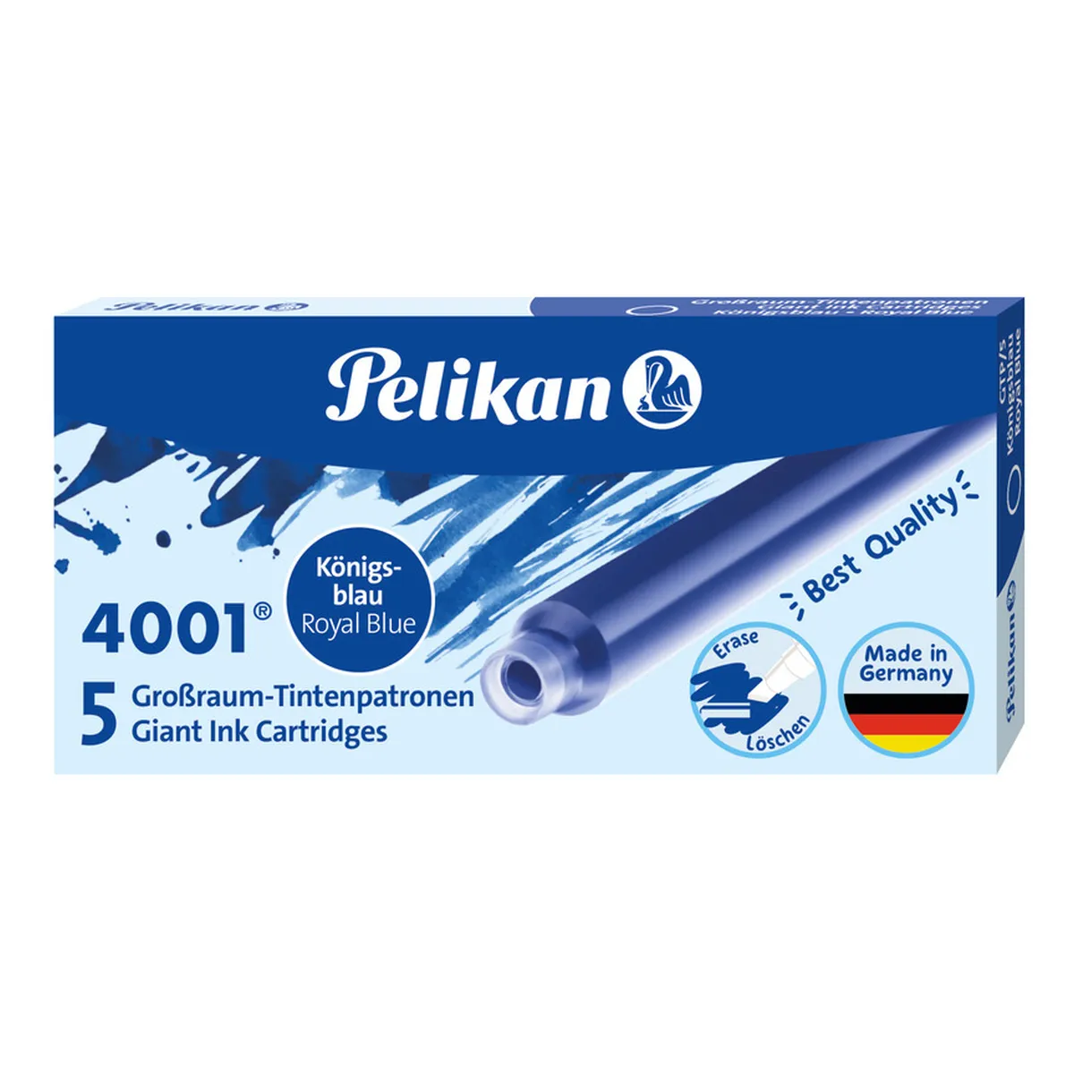 Pelikan Tintenpatrone 4001® GTP/5 - königsblau, 5 Patronen