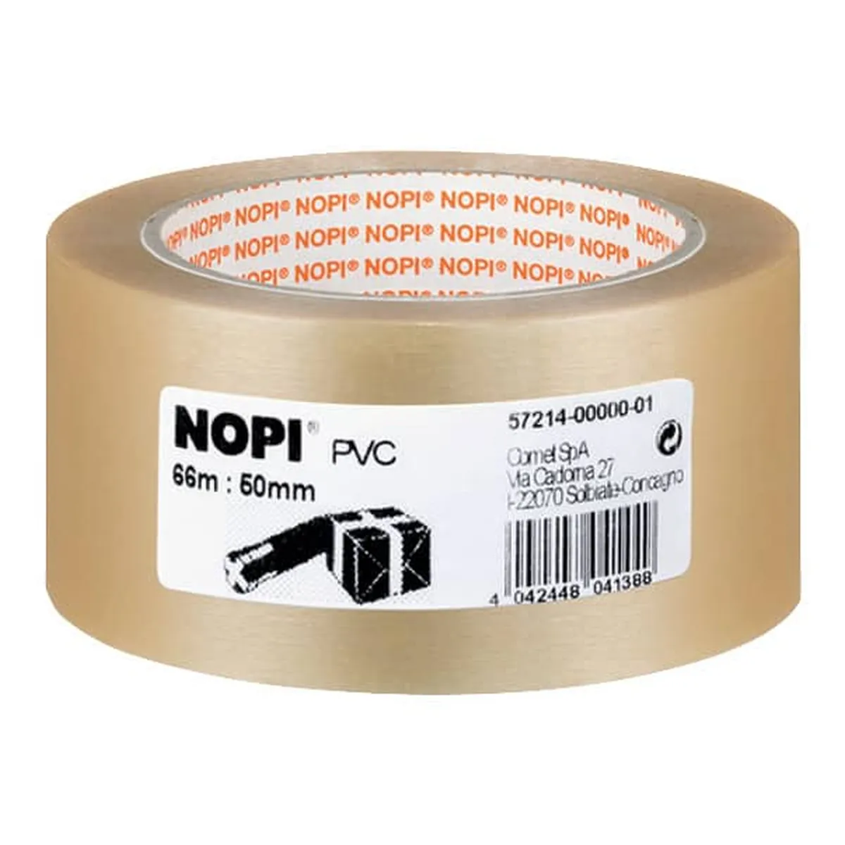 Nopi Verpackungsklebeband PVC - 50 mm x 66 m, transparent