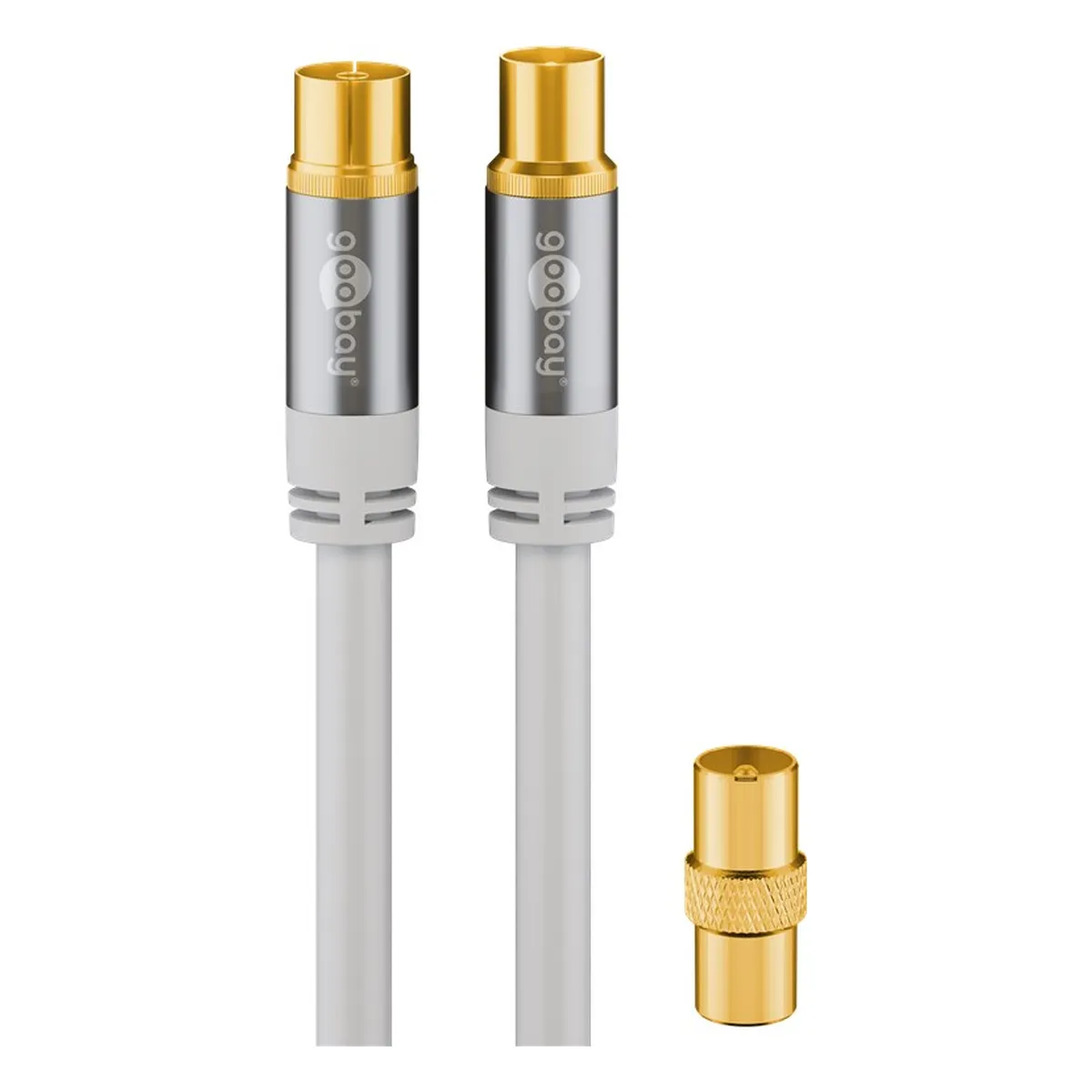 Goobay TV Antennenkabel (135 dB typ), 4x geschirmt