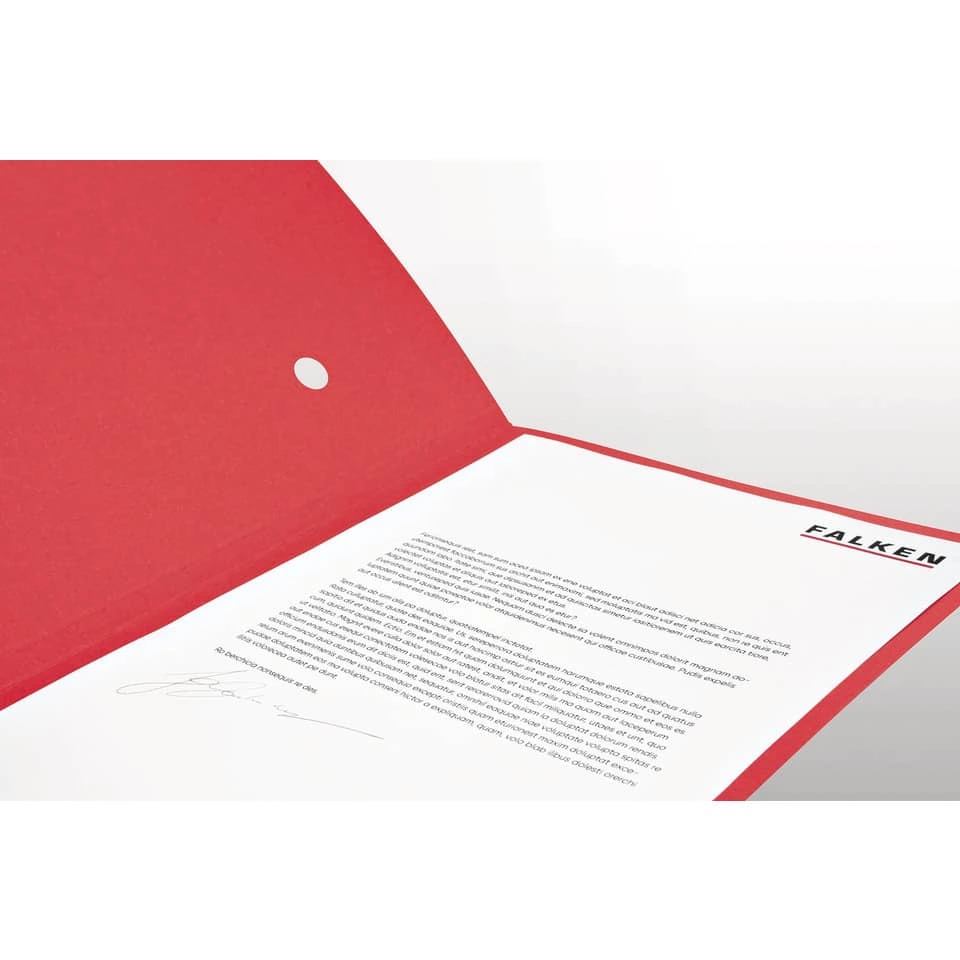 Falken Umlaufmappe - A4, rot, Manilakarton, 250 g/qm