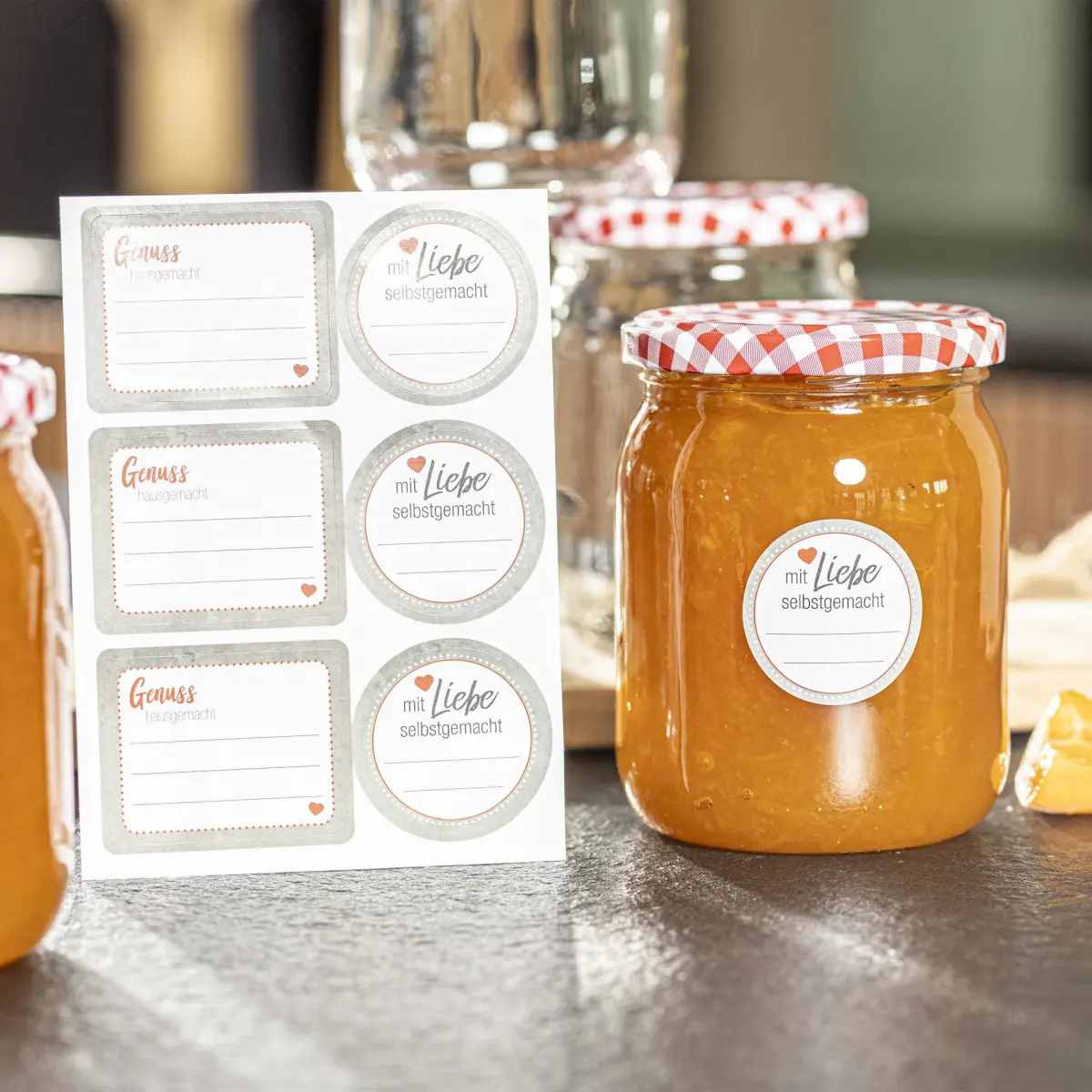 Einmachgläser Sticker Set, 30 tlg. 