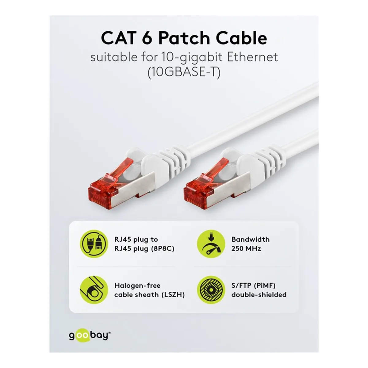 Goobay Patchkabel CAT6 S/FTP weiß