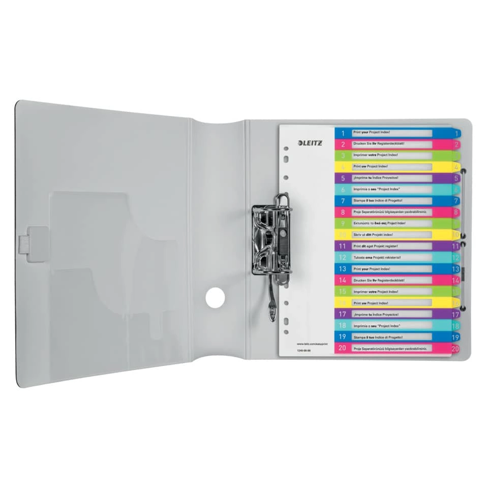 Register Serie WOW - 1-20, A4 Überbreite, 20 Blatt, farbig