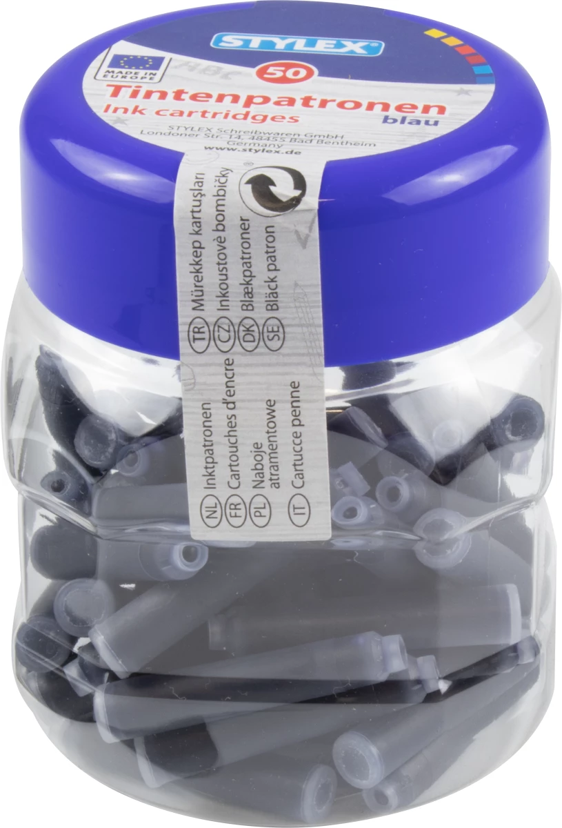 Stylex Tintenpatronen, blau, 50 Stück