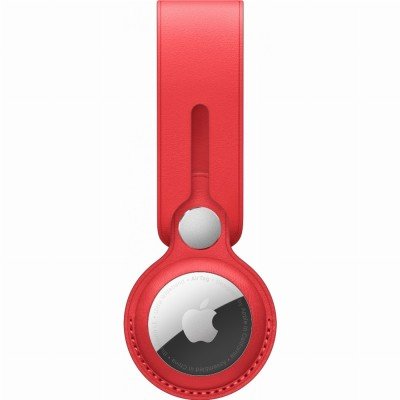 Apple AirTag Anhänger aus Leder (rot)
