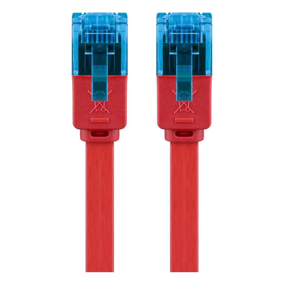 Goobay Flach-Patchkabel CAT6a U/UTP rot