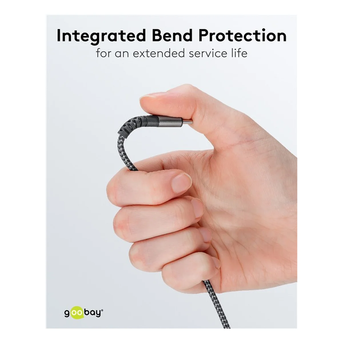 2in1 USB-Textilkabel, spacegrau/silber, 1 m