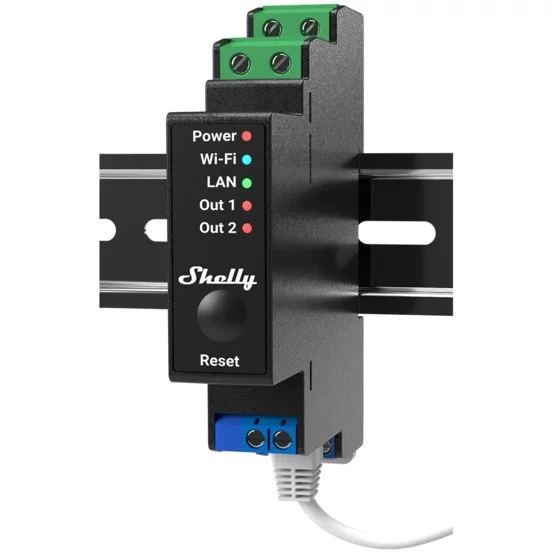Home Shelly Relais 'Pro 2PM' WLAN & LAN Schaltaktor Max. 25A BT Messfunktion