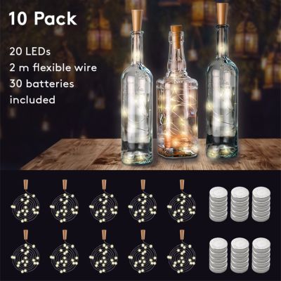 10 x 20er LED-Flaschen-Lichterkette