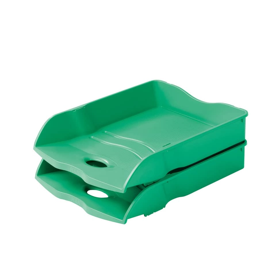 Briefablage Re-LOOP - A4/C4, stapelbar, grün