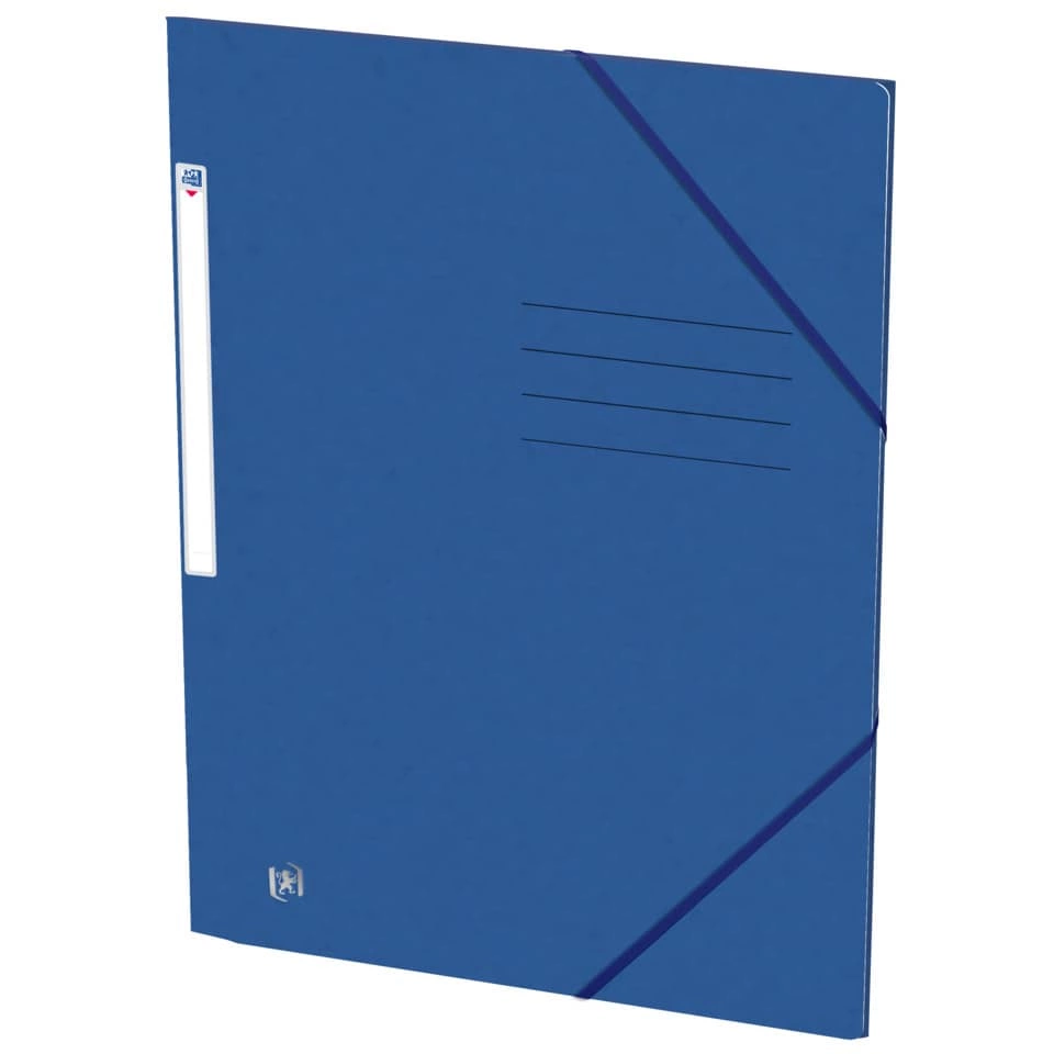 OXFORD Eckspannmappe TOP FILE+ - A4, 390 g/qm, Karton, Gummizug, blau