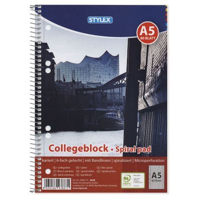 Collegeblock Spirale DIN A5 kariert