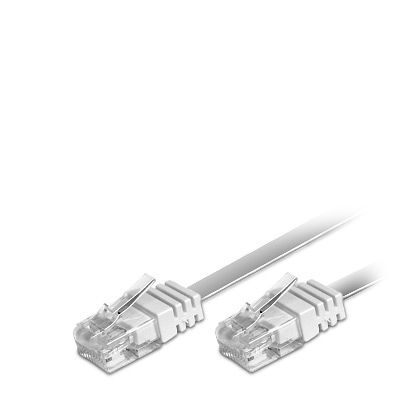Flach-Patchkabel CAT5e U/UTP weiß 10m