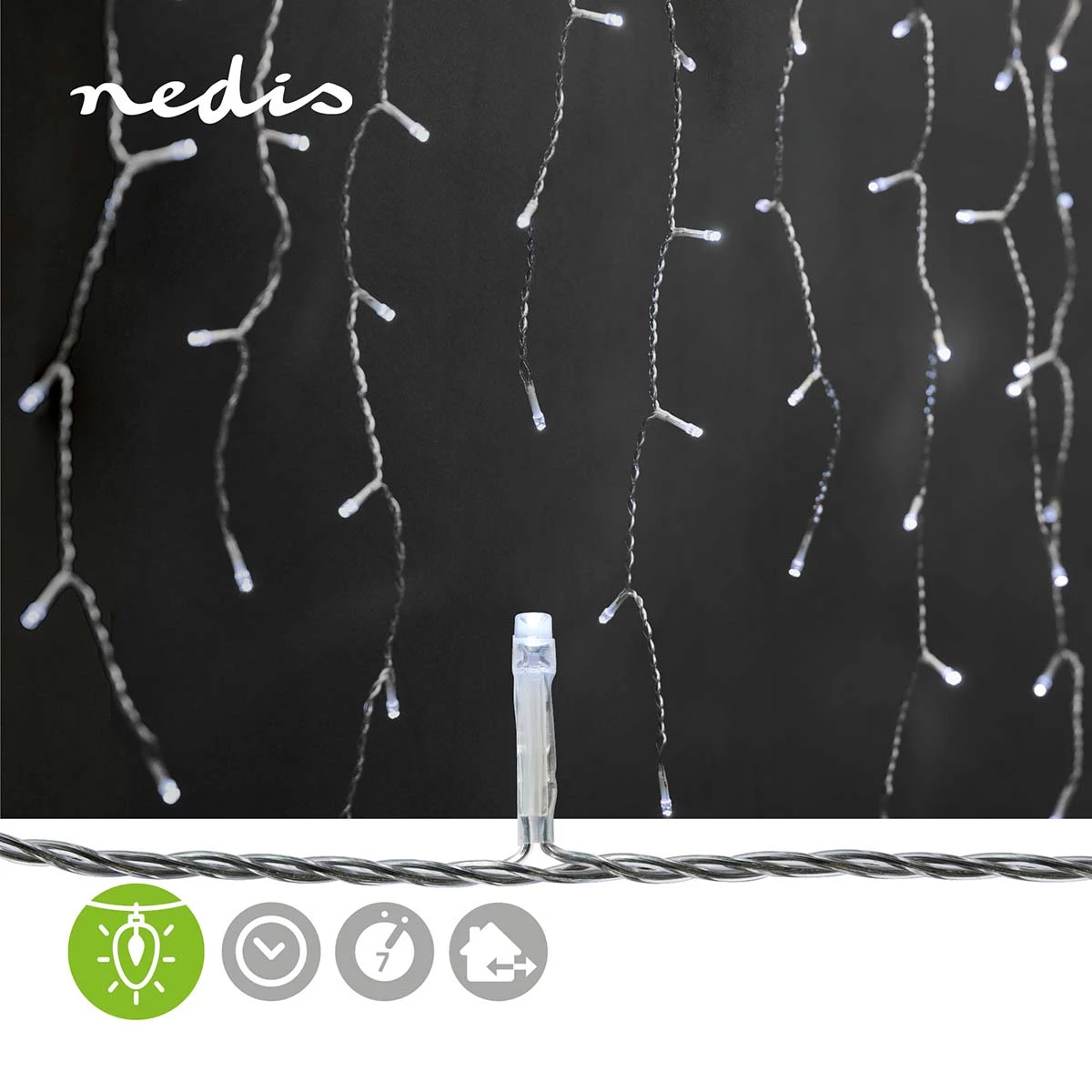 Nedis LED Eiszapfenlichterkette, 5,9m Nedis LED Eiszapfenlichterkette, 5,9m