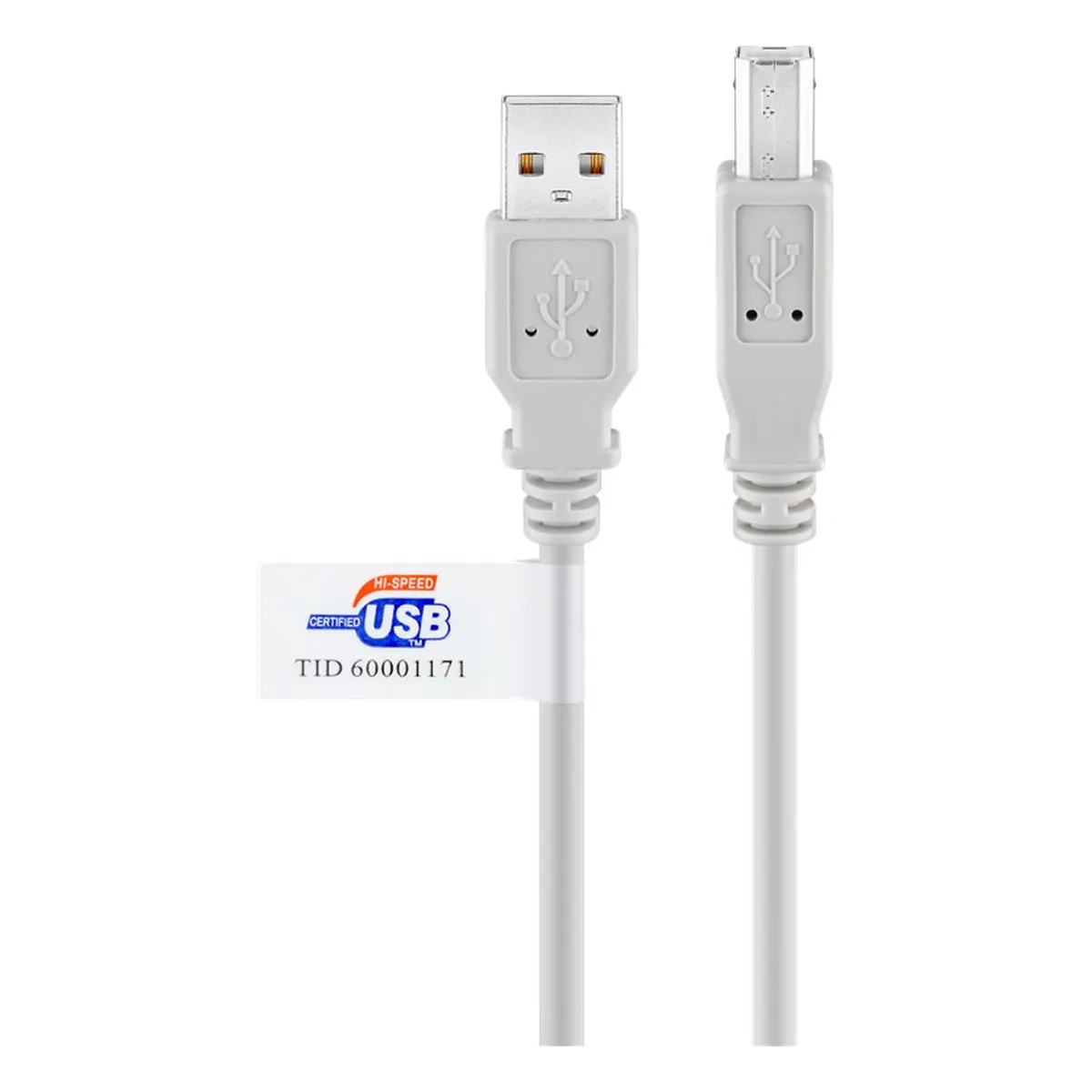 Goobay USB 2.0 Hi-Speed Kabel mit USB Zertifikat, Grau