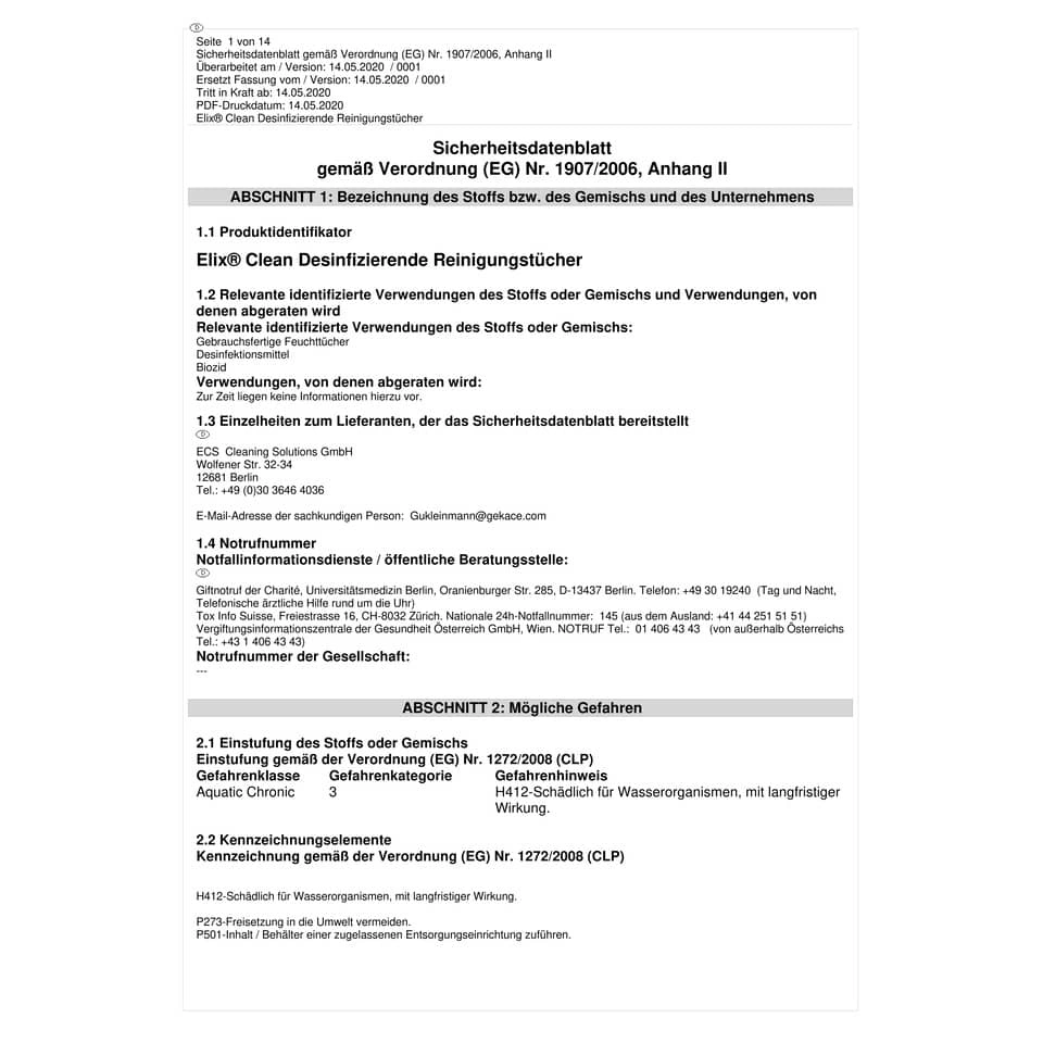 Q-Connect Reinigungstücher Desinfizierend - 100 Stück