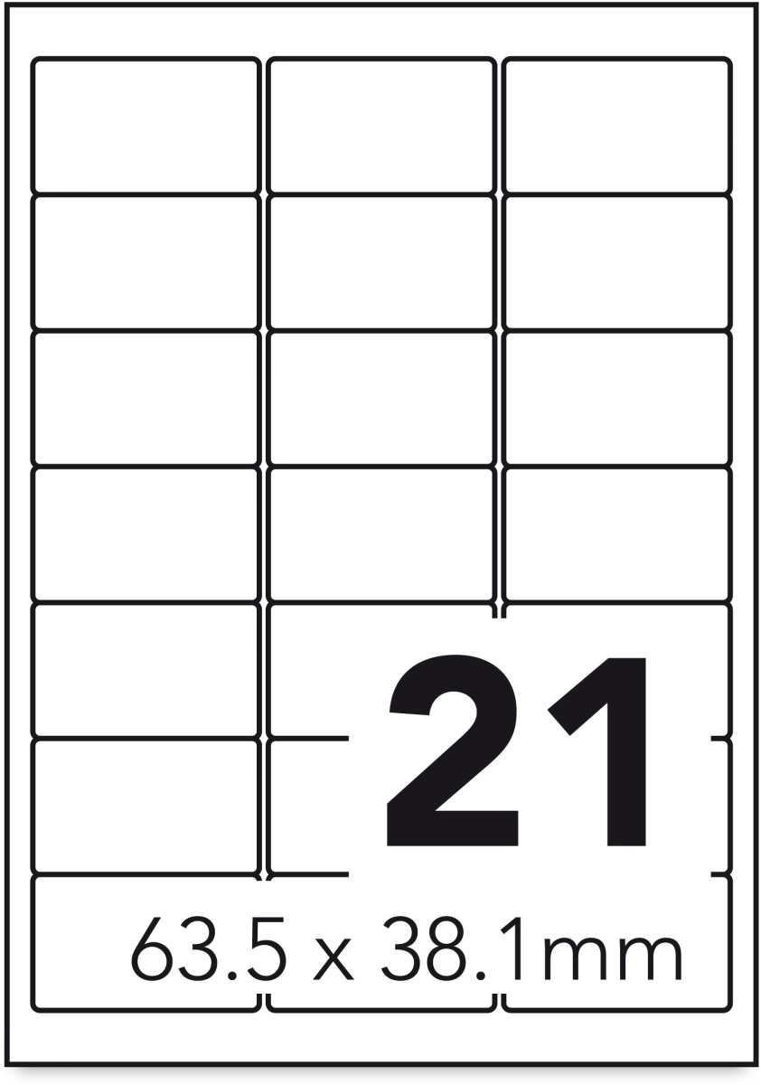 MediaRange Universal-Etiketten, 63,5x38,1 mm, 1050 Stück