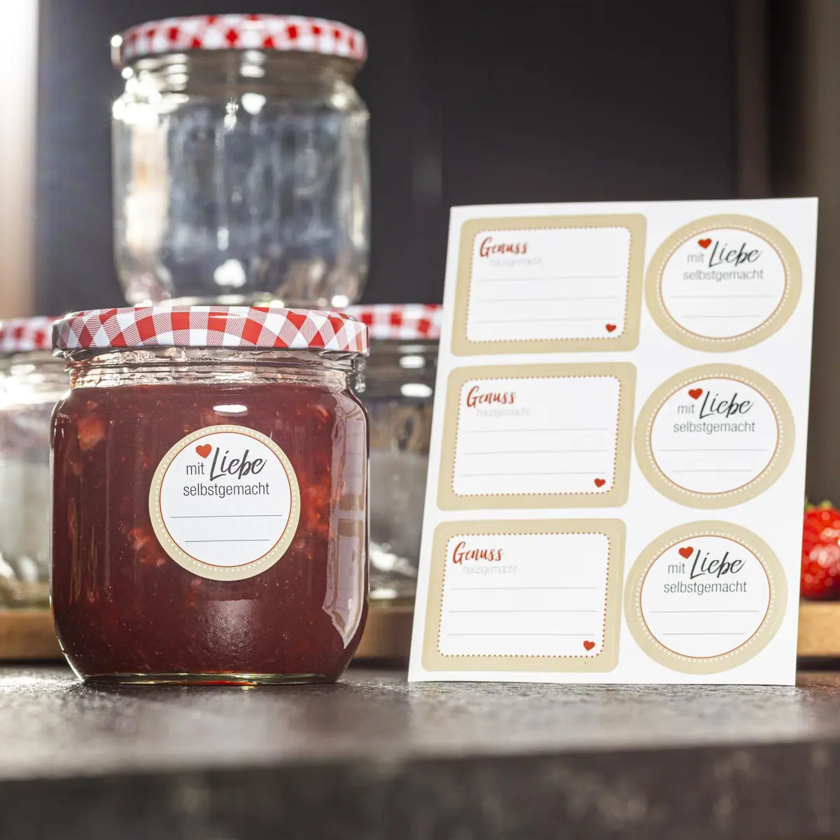 Einmachgläser Sticker Set, 30 tlg. 