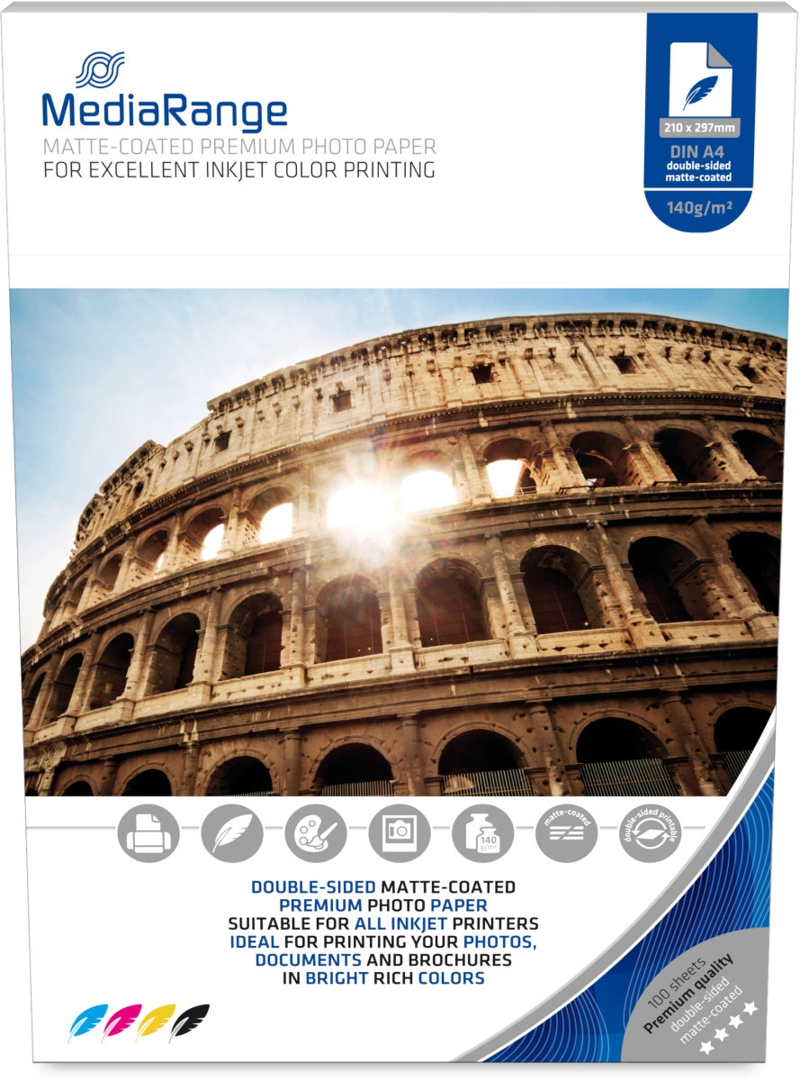 MediaRange Fotopapier, A4, 140g, 100 Blatt