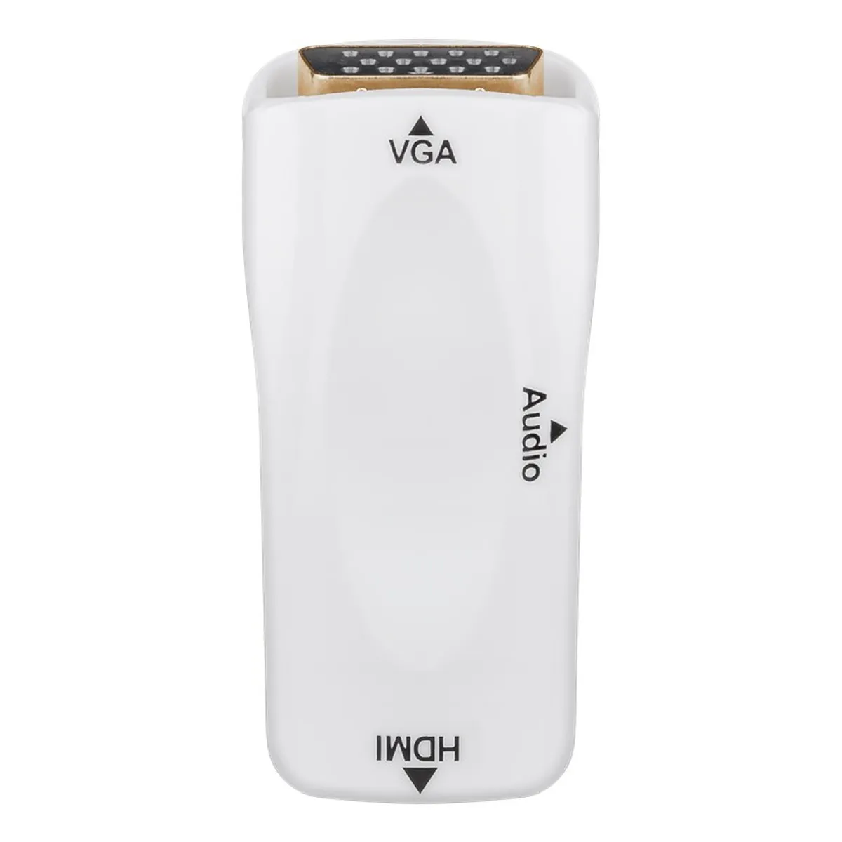 Goobay Kompakter HDMI™/VGA Adapter inkl. Audio, vergoldet