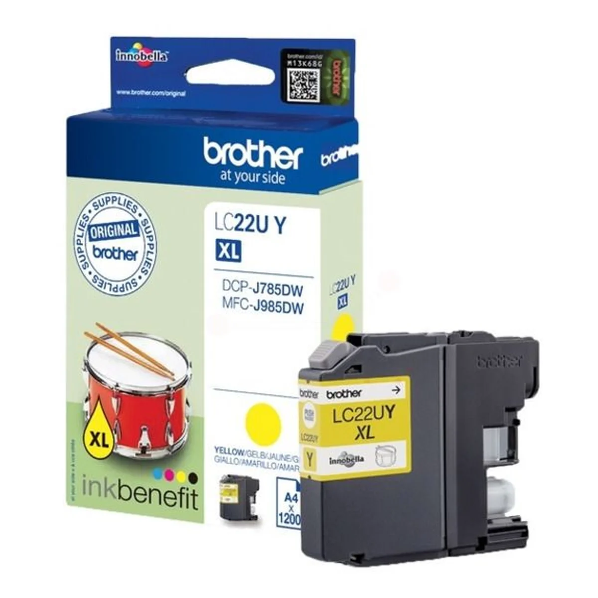 Druckerpatrone Brother LC-22UY gelb 11,8 ml | 1.200 Seiten