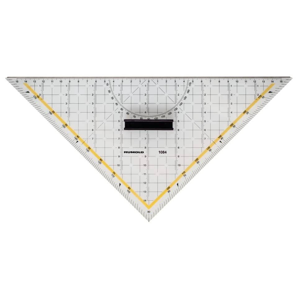 RUMOLD Geometrie-Dreieck - 320 mm, Schneidekante, Griff