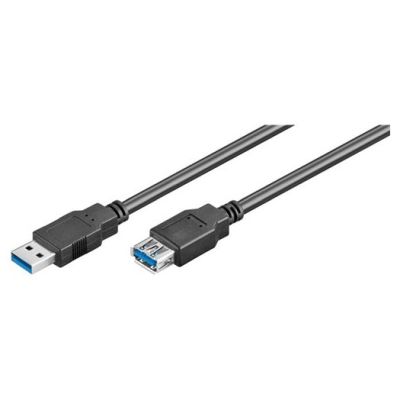 Goobay USB 3.0 SuperSpeed Verlängerungskabel, Schwarz