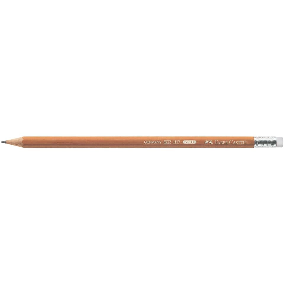 Bleistift 1117 mit Radierer - B, natur