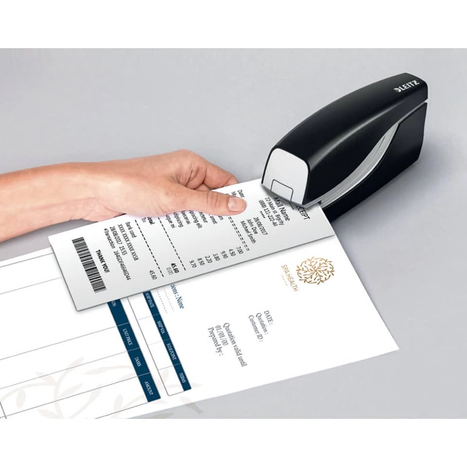 Leitz Elektrisches Heftgerät WOW - 10 Blatt, schwarz metallic