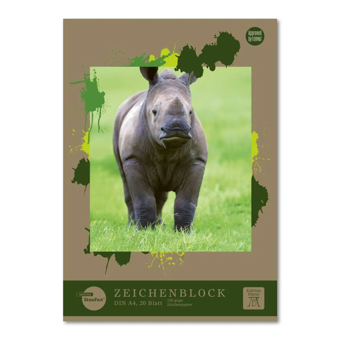 EDITION DÜRER Zeichenblock geleimt - A4, 20 Blatt, 120g/qm, sortiert