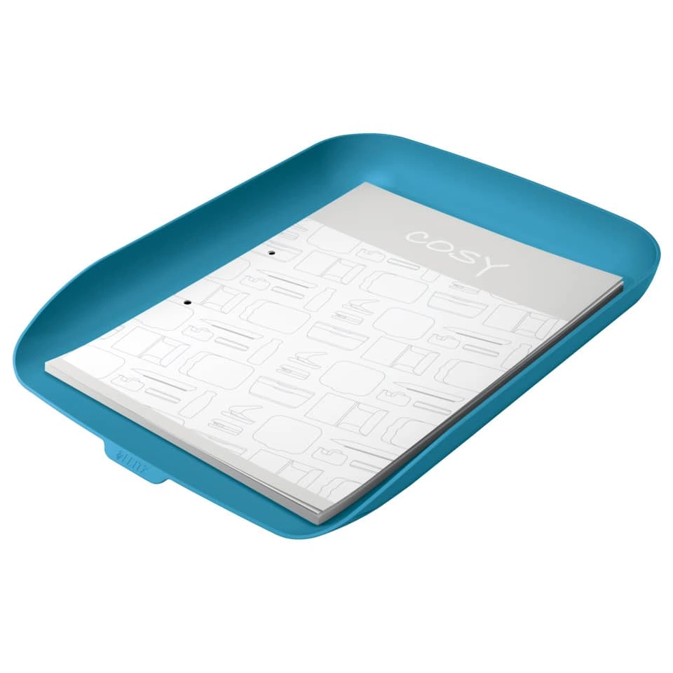 LEITZ Briefkorb Cosy - A4, Polystyrol, blau matt