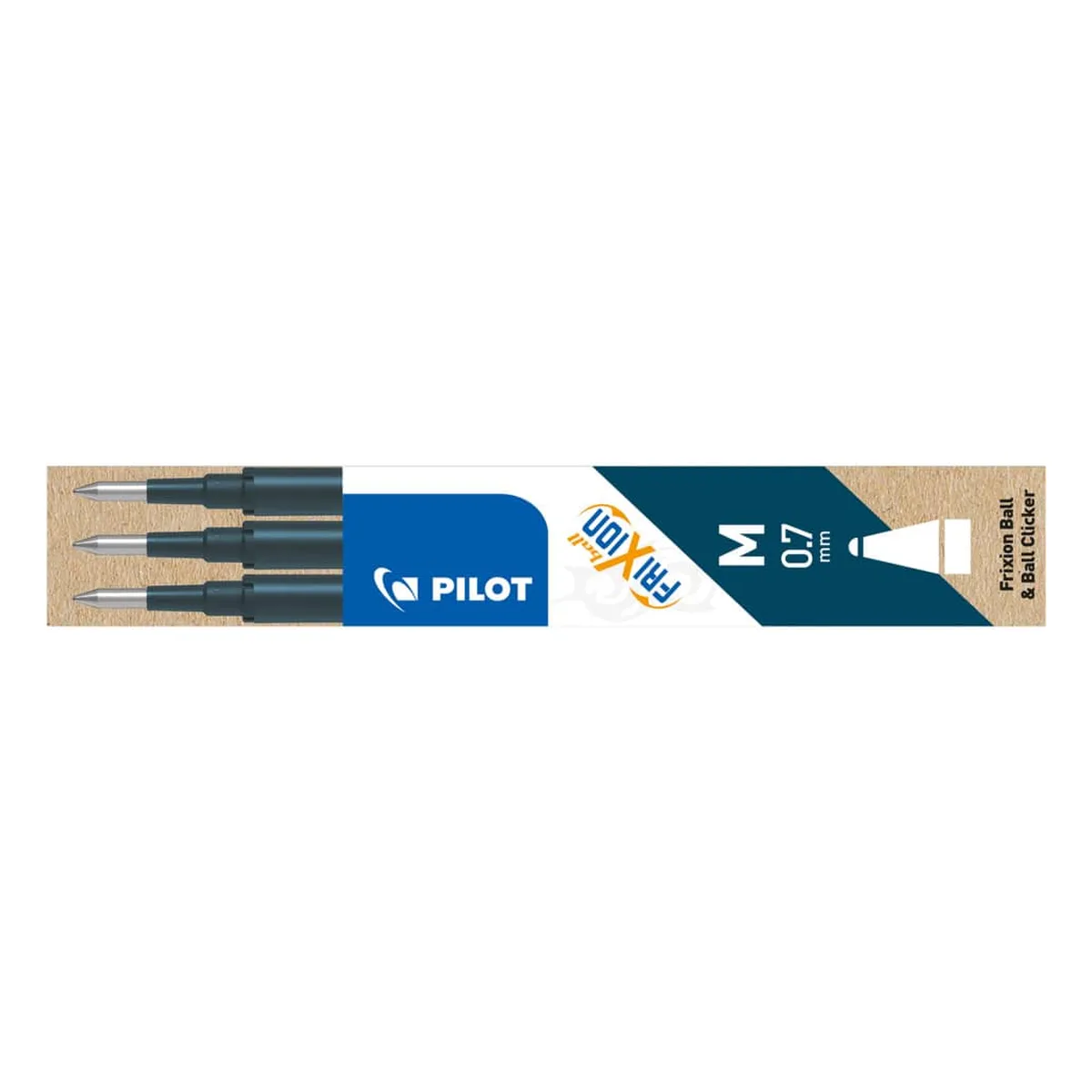 PILOT Tintenrollermine FriXion BLS-FR7 - 0,4 mm, schwarzblau, 3er Pack