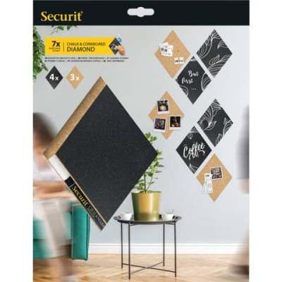 Securit Kreide-/Korktafel-Set - Diamant Form