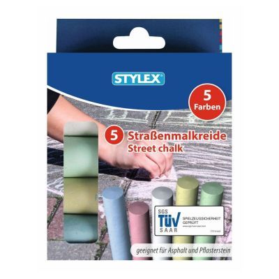 Straßenkreide, 5 Stück, 5 Farben sortiert