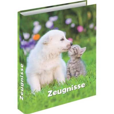 Zeugnisringbuch Hund & Katze - A4, 4 Ring-Mechanik