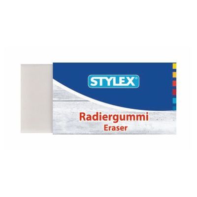 Radiergummi, weiß, mit Pappbanderole, 3 Stück
