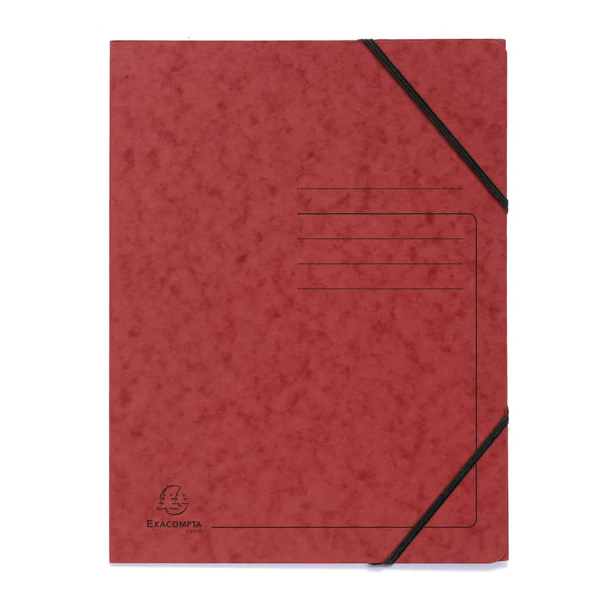 Exacompta Sammelmappe - A4, 355 g/qm, Gummizug, rot