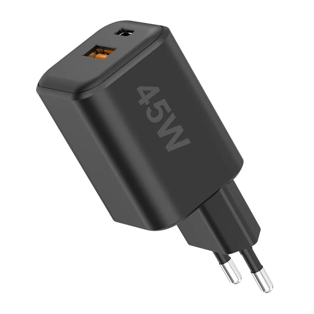 Fontastic Netzteil MINI GaNto 45W Type-C PD + USB-A FC schwarz