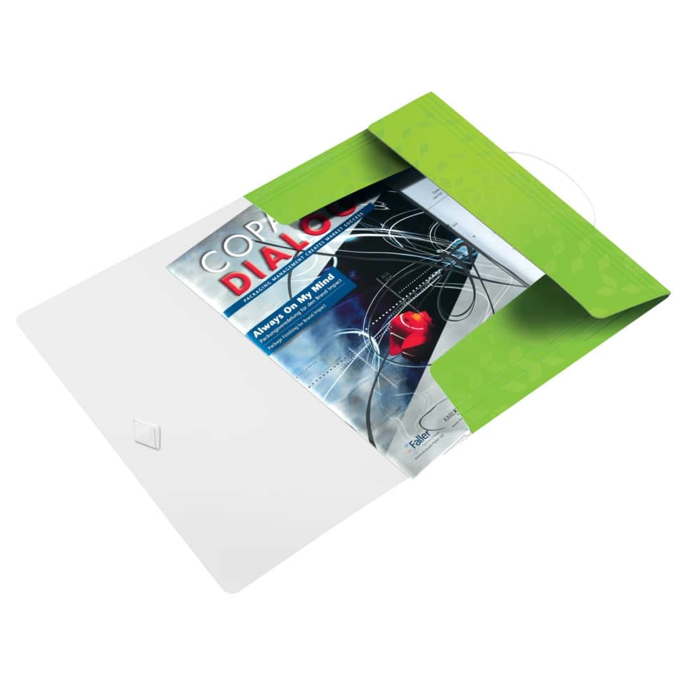 Leitz Eckspannermappe WOW - A4, PP, grün metallic