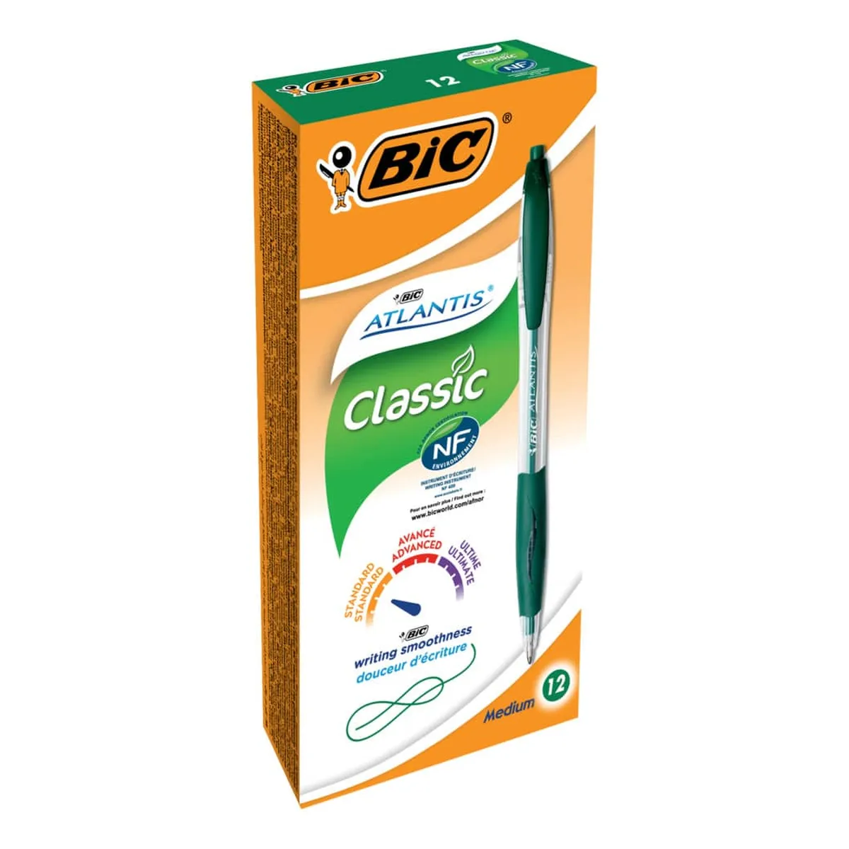 BiC Druckkugelschreiber ATLANTIS® Classic - 0,4 mm, grün