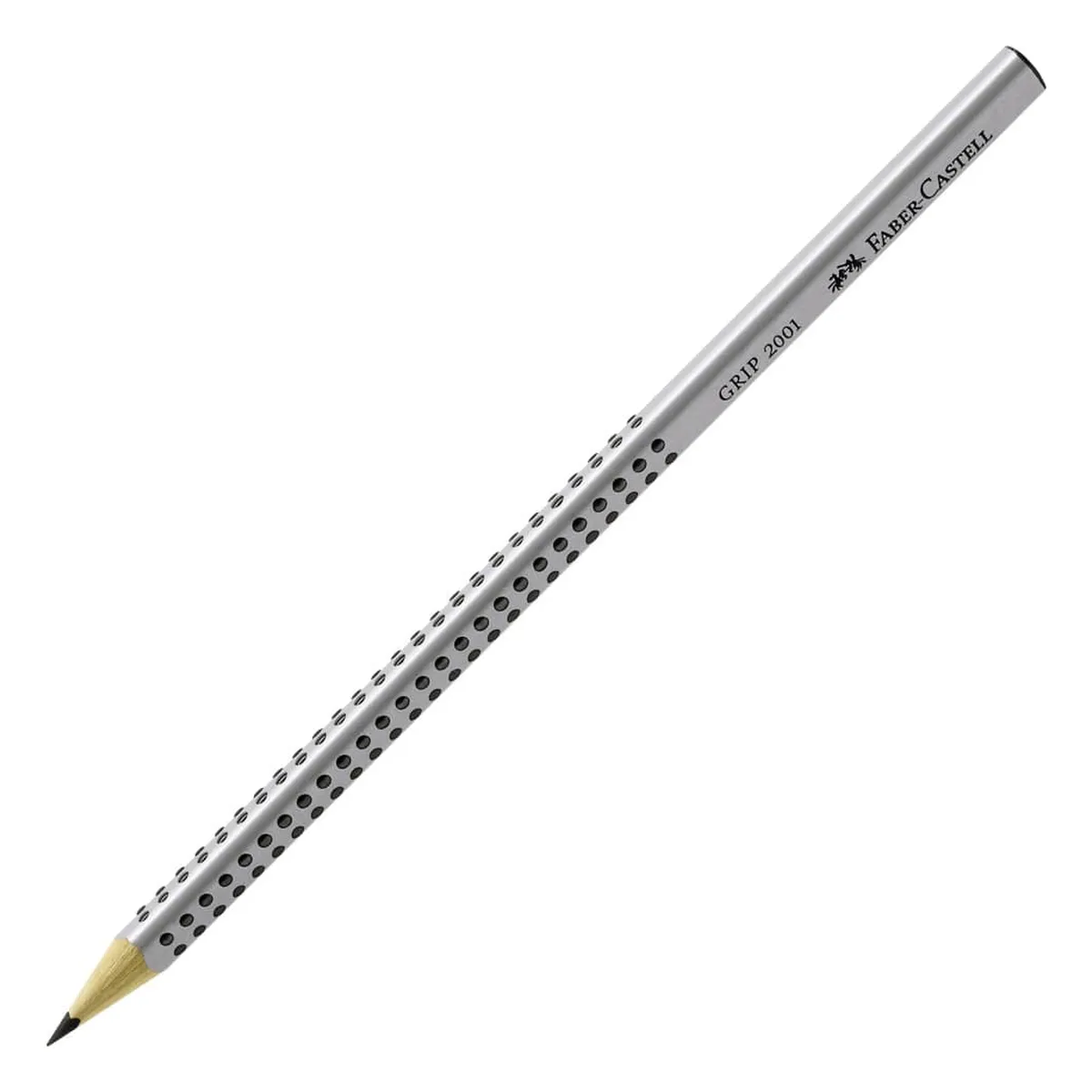 Faber-Castell Bleistift GRIP 2001 - HB, silbergrau