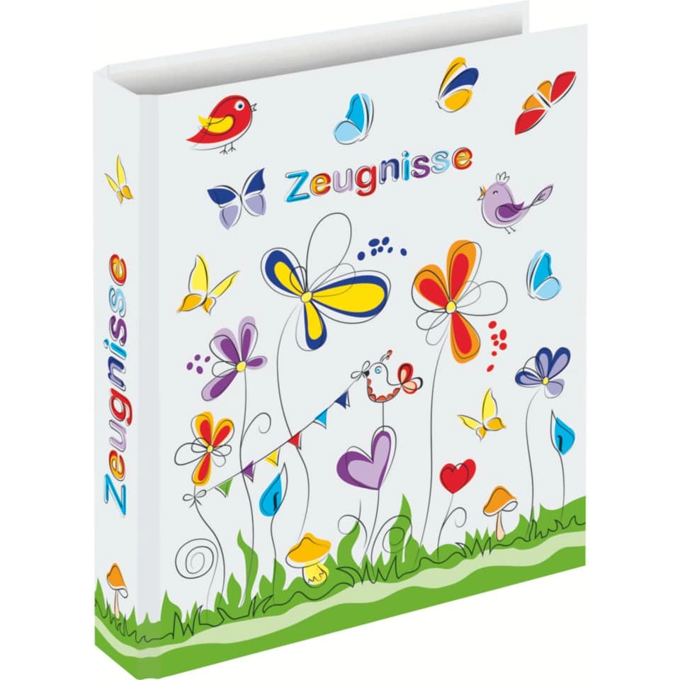 RNK Verlag Zeugnisringbuch “Schmetterlinge“ - A4, 4 Ring-Mechanik