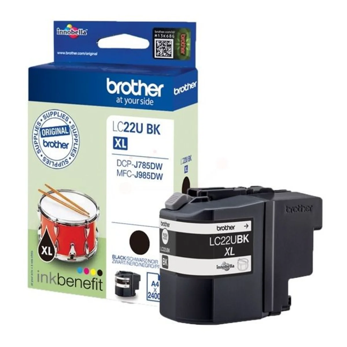 Druckerpatrone Brother LC-22UBK schwarz 48,2 ml | 2.400 Seiten