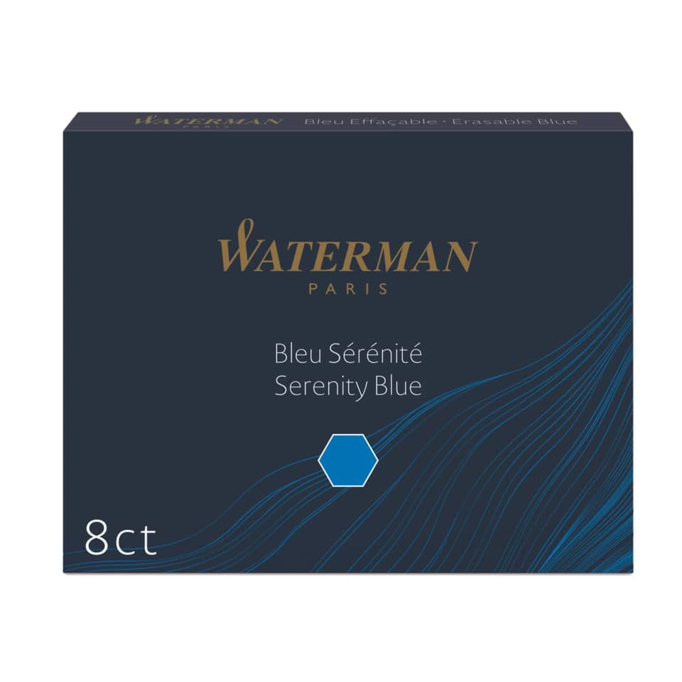 Waterman Tintenpatronen - floridablau, Standard-Großraum, 8 Patronen