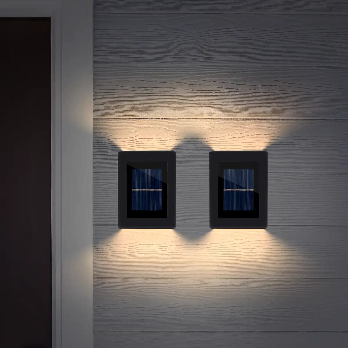 LED Solar Wandleuchten, im 2er Set