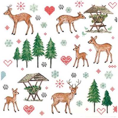 Weihnachts Lunchservietten - 33 x 33 cm, 20 Stück