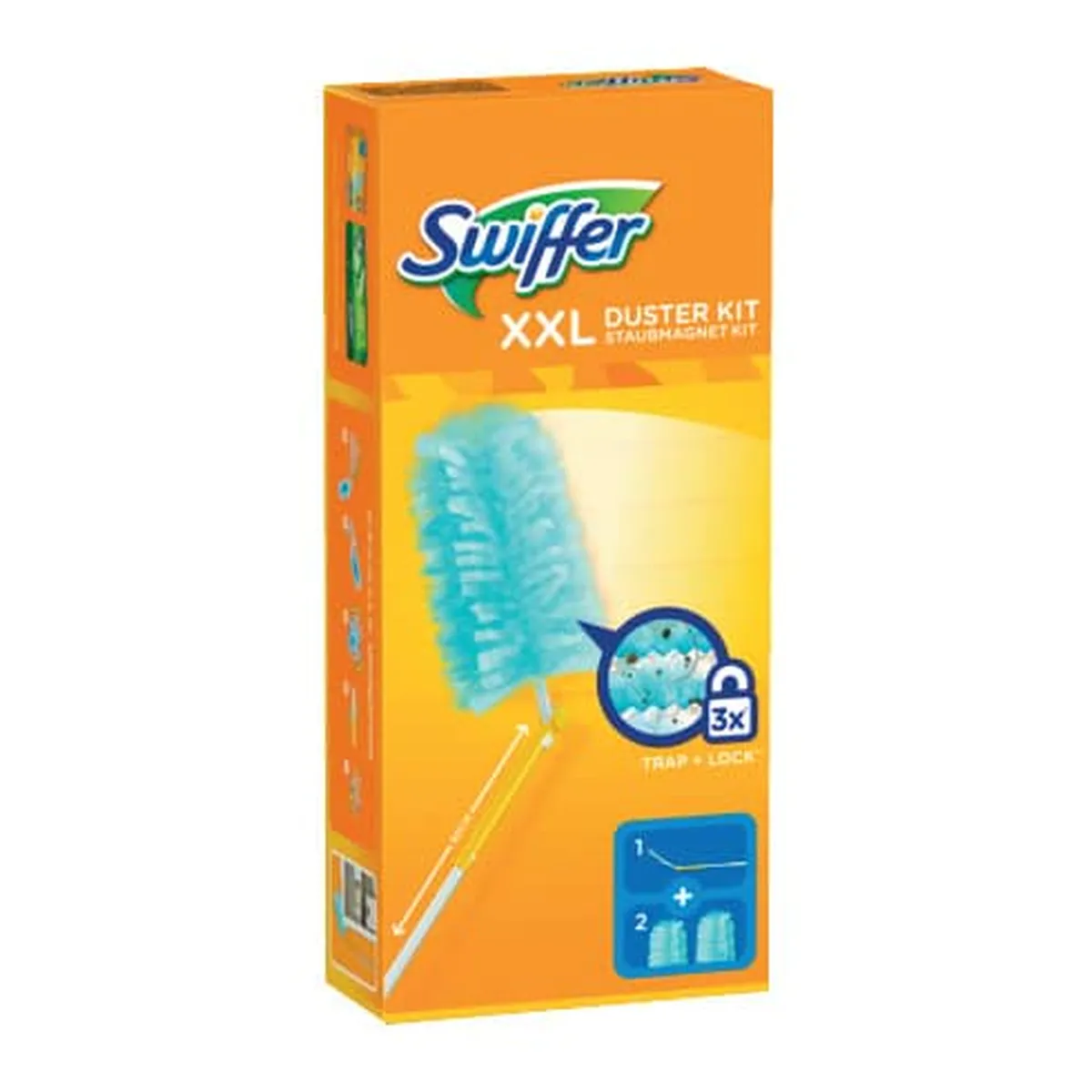 Swiffer Staubmagnet Starterset XXL - Teleskopstab + 2 Tücher