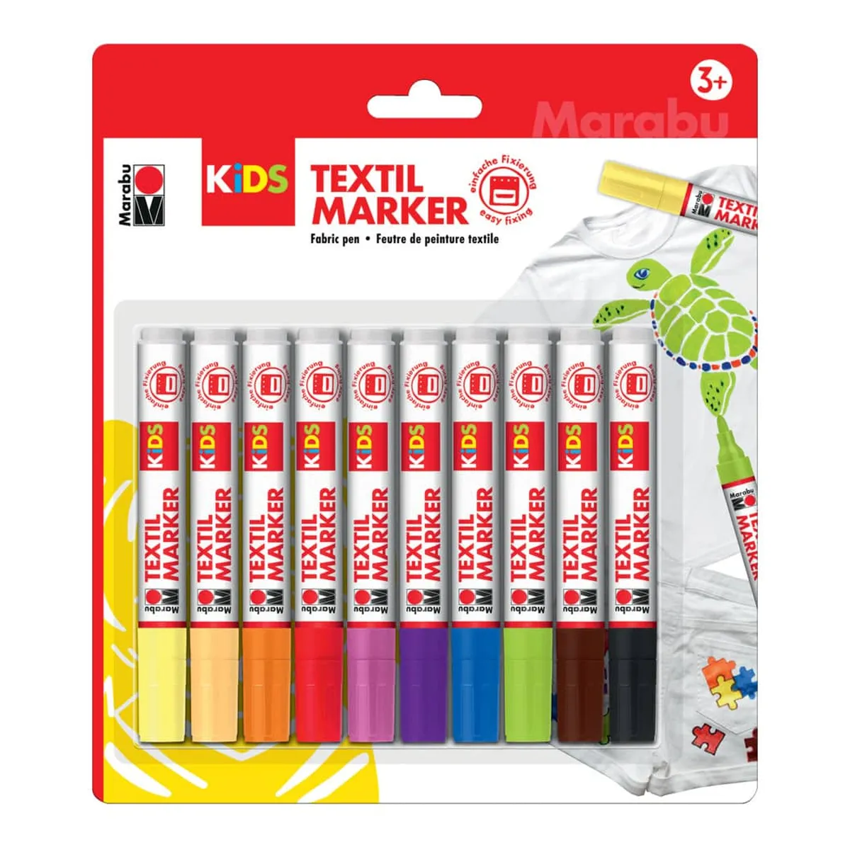 Marabu Stoffmalstift Kids Set - 10 Stück sortiert