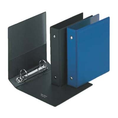 Ringbuch/Karteikartenordner - A6, 2-Ring, Ring-Ø 25 mm, schwarz